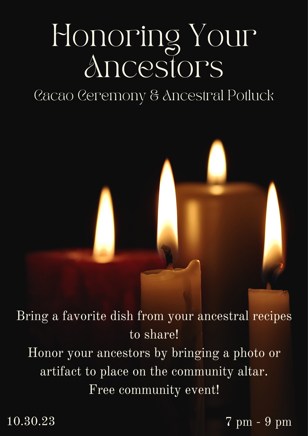 Honoring Your Ancestors Community Event