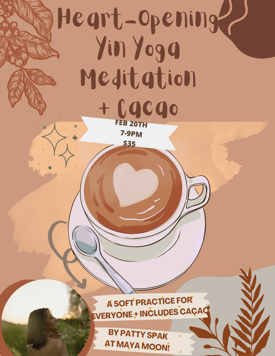 Heart-Opening Yin Yoga, Meditation, and Cacao - February Edition